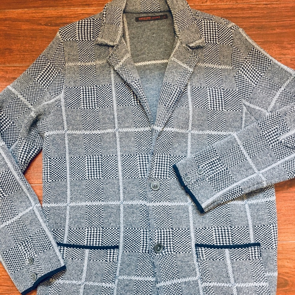 Italian Made Sweater Blazer Cardigan Sz. Lg